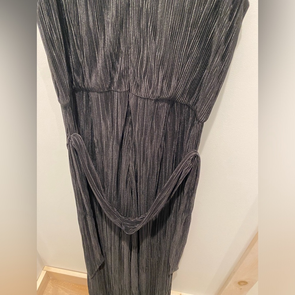NWT Anne Klein Black Pleated Pant Jumpsuit Jumper Size 2 - Picture 7 of 8